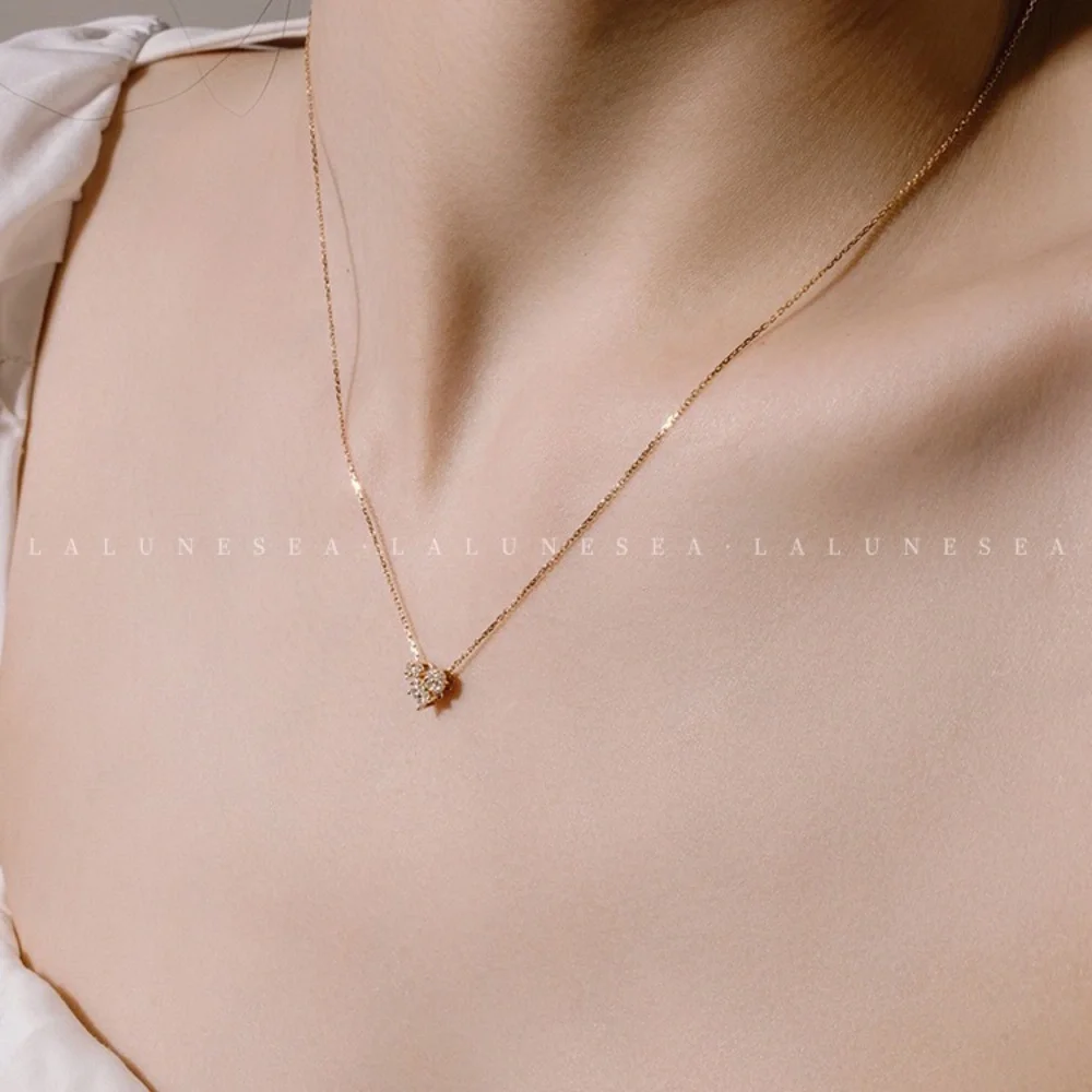 New two way wear 18k gold over silver cubic zirconia necklace